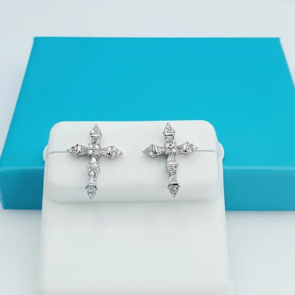 - "925 Sterling Silver CZ Beautiful Earrings for Women, 1USPAR4112 - Picture 3 of 11